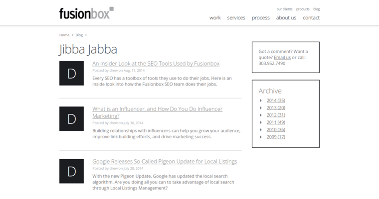 Blog Page of Top Web Design Firms in Colorado: Fusionbox