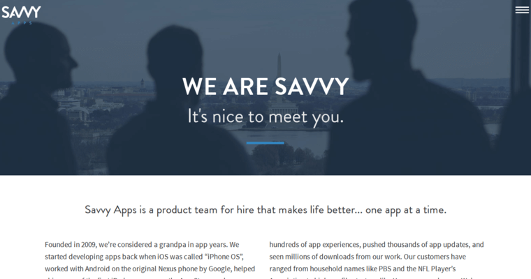 About Page of Top Web Design Firms in Virginia: Savvy Apps