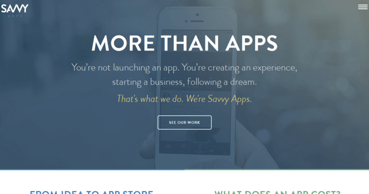 Home Page of Top Web Design Firms in Virginia: Savvy Apps